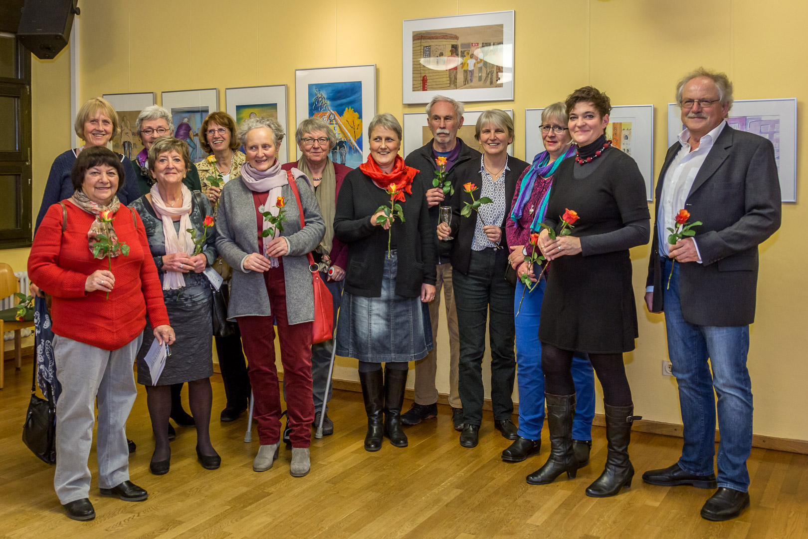 Menschen in der Stadt der Siemens Mal- und Zeichengruppe