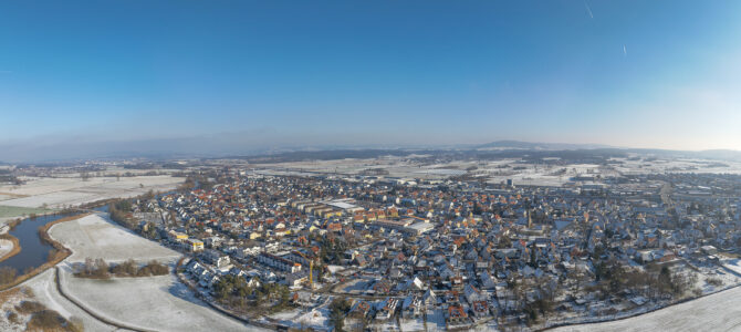 Ein winterlicher Drohnenflug in Baiersdorf